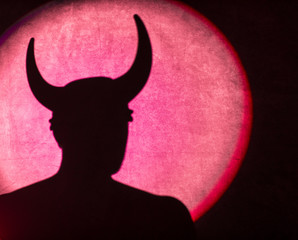 shadow of a monster with horns, the shadow of the devil