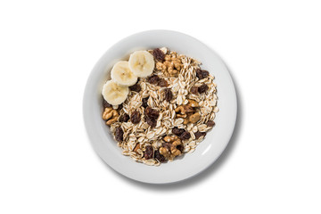 white plate with oat braids