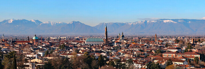 wide panorama more than 30 megapixels of the city of Vicenza in