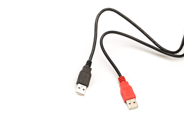 USB cable isolated on white