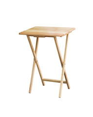 Wooden table isolated on white background