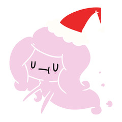 christmas cartoon of kawaii ghost