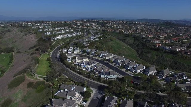 Aerial of Laguna Niguel Orange County California Residential Real Estate New Homes Development 4K.MOV