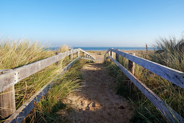 Fototapeta na wymiar Ouistreham beach in Normandy coast