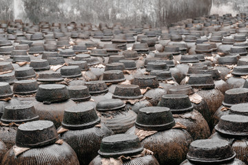 Chinese ceramic wine jar in Wuzhen water town, Zhejiang province, China