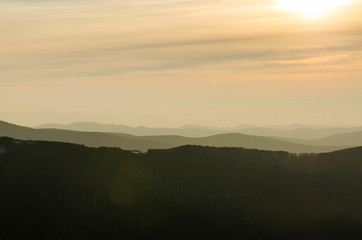 Zimowa panorama Bieszczad 