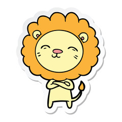 sticker of a cartoon lion