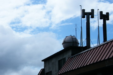 煙突　青空　chimney