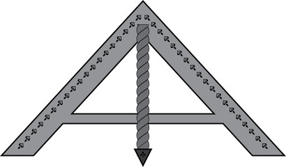Masonic symbol of Senior Warden for Blue Lodge Freemasonry