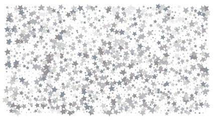 Silver stars. Confetti celebration