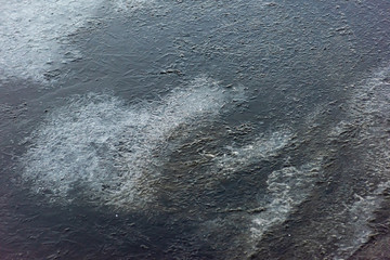 Frozen river in winter