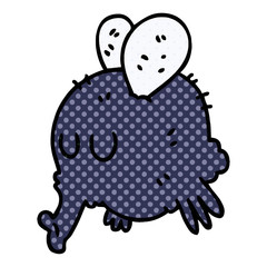 quirky comic book style cartoon fly