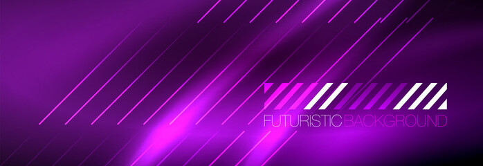 Shiny glowing lights neon color design background