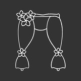 Wedding arch chalk icon