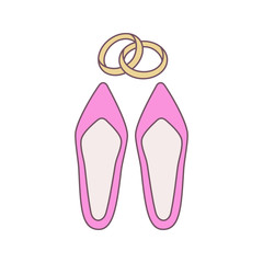 Wedding accessories color icon