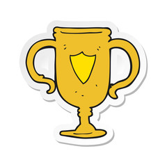 sticker of a cartoon sports trophy