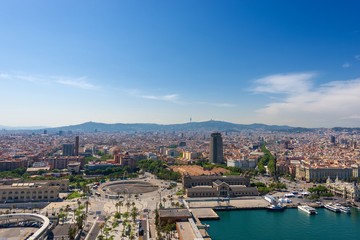 Cityscape of Barcelona Aerial view - Spain
