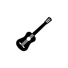 Guitar monochrome icon in trendy isolated on white background. vector illustration, EPS 10. vector