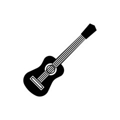 Guitar monochrome icon in trendy isolated on white background. vector illustration, EPS 10. vector