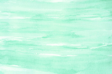 Obraz premium Watercolor background, art abstract green watercolor painting textured design on white paper background