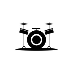 Drum monochrome icon in trendy isolated on white background. vector illustration, EPS 10. vector
