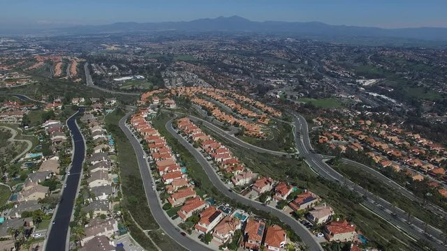 Aerial of Residential Neighborhood New Homes Development 01.MOV