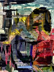 abstract grunge background from color chaotic blurred spots brush strokes of different sizes