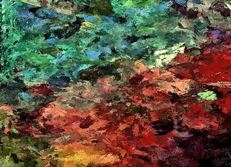 Fototapeta na wymiar abstract grunge background from color chaotic blurred spots brush strokes of different sizes