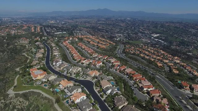 Aerial of Residential Neighborhood New Homes Development 02.MOV
