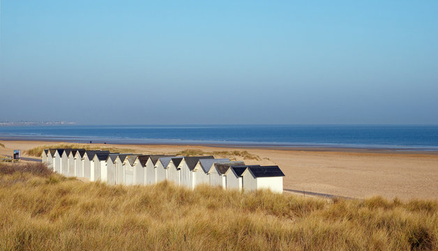 Ouistreham beach in Normandy coast