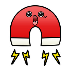 gradient shaded cartoon magnet