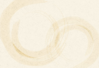 ベージュ色の二重丸が書かれた和紙背景素材テクスチャ