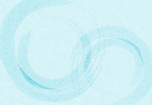 青色の和紙と二重丸を描いた背景素材テクスチャ