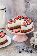 No Bake Berry Cheesecake