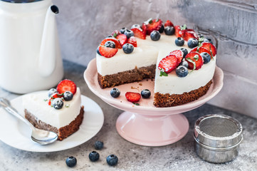 No Bake Berry Cheesecake