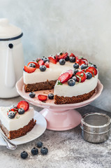 No Bake Berry Cheesecake