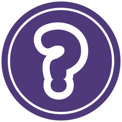 question mark circular icon