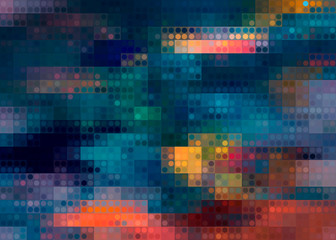 Multicolored abstract pixel vector background