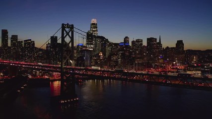 San Francisco downtown buildings skyline aerial