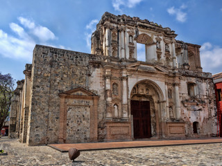 Antigua Guatemala, ruins of the city after earthquakes and floods