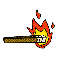 quirky comic book style cartoon lit torch