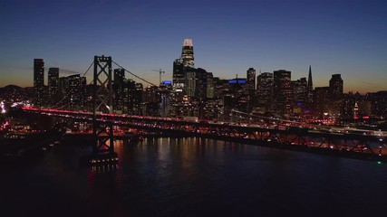 San Francisco downtown buildings skyline aerial