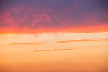 Fototapeta na wymiar Colorful clouded sky, sunset, background