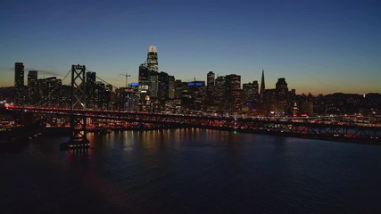 San Francisco downtown buildings skyline aerial