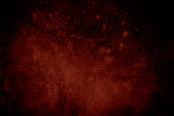 Dark red splatters on canvastexture, conceptual abstract background