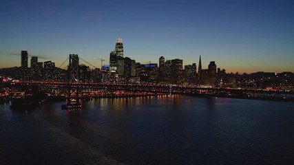 San Francisco downtown buildings skyline aerial