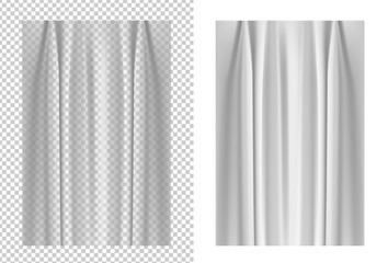White transparent curtains texture