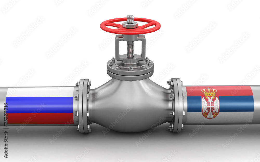 Poster pipeline with flags. image with clipping path
