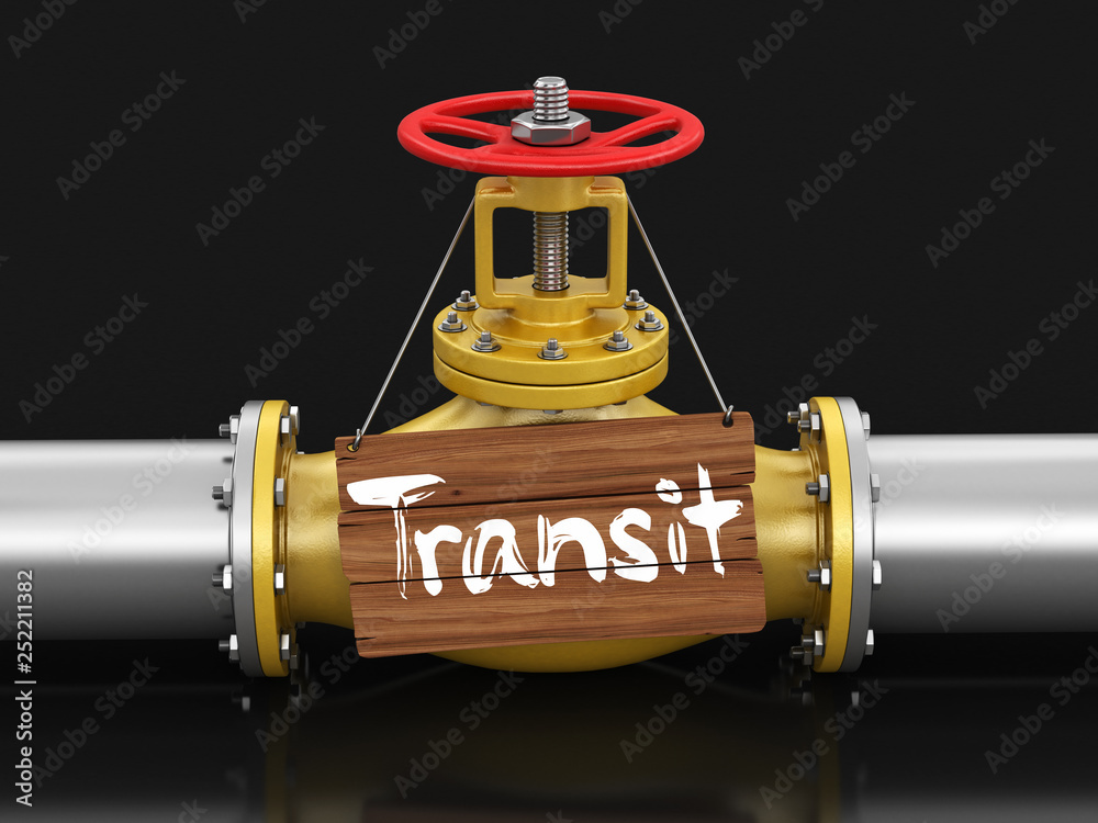 Poster pipeline with transit. image with clipping path