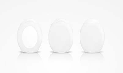 White oval plastic bottle